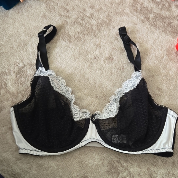 Miss Studio La Perla Black White Bra - Picture 1 of 4